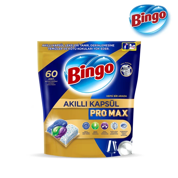 Bingo Akıllı Kapsül Pro Max Bulaşık Makinesi Deterjanı Tableti 60'lı - 2