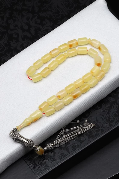 Damla Kehribar Kapsül Kesim Tesbih Litvanya Sertifikalı