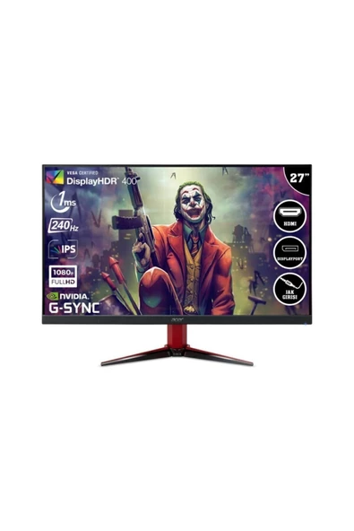 Acer VG272X UM.HV2EE.X01 27" 1ms G-Sync Full HD IPS Oyuncu Monitörü