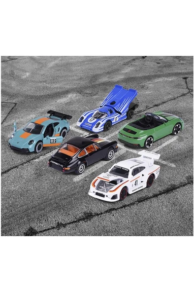 Majorette Porsche Sürümü 5'li Hediye Seti - 5