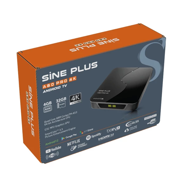 Sine Plus A80 Pro 4K 32GB Android Tv Box - 4