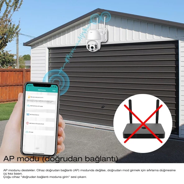 Gigoo PTZ Dış Mekan Hareketli IP Kamera 1080P - 4