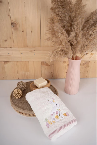 %100 Pamuk 40x70 Cm Nakışlı Desenli Hediyelik Havlu Seti Baveno Home - Resim 5