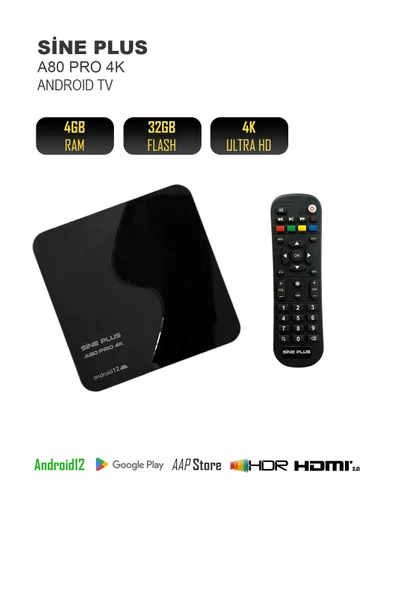 Sine Plus A80 Pro 4K 32GB Android Tv Box