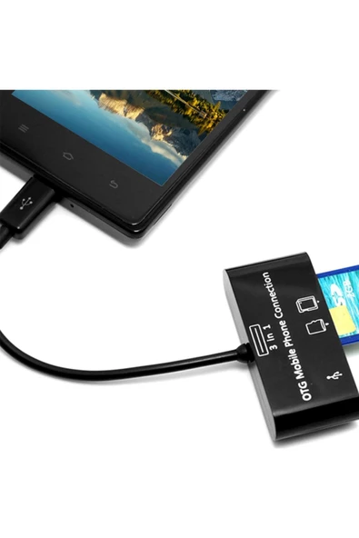 Anunnaki Micro Usb 3 In 1 Sd Tf Kart Okuyucu Otg Veri Aktarıcı - 3