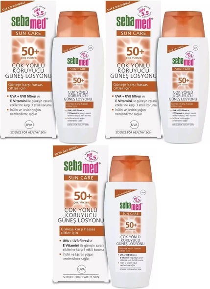 Sebamed Sun Care Çok Yönlü Koruyucu Güneş Losyonu 50+ Faktör 150ML (3 Lü Set)