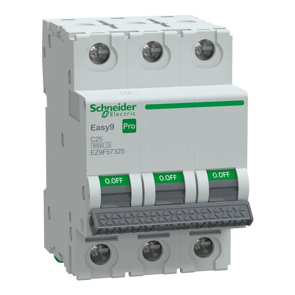 Schneider EZ9F57325 ,Pro 3 Faz 25A 6 KA C Tipi Sigorta