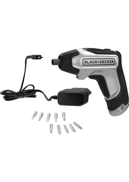 Black&Decker BCF611SCK-QW Silver Series Şarjlı Tornavida Hızlı Şarj 3.6V 1.6 Ah 5.5NM