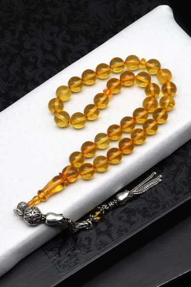 Damla Kehribar Küre Kesim Tesbih Litvanya Sertifikalı