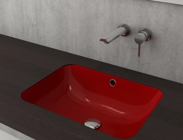 BOCCHİ Scala Tezgahaltı Lavabo 55 cm Kırmızı 1006-019-0125