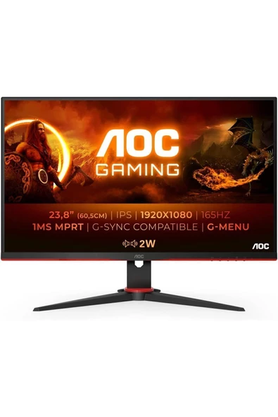 AOC 24G2SPAE/BK 23.8" 1 ms Full HD IPS Oyuncu Monitörü