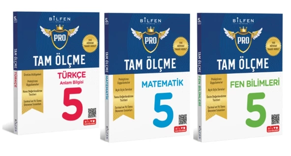 BİLFEN YAYINCILIK 5.SINIF TAM ÖLÇME TÜRKÇE+MATEMATİK+FEN BİLİMLERİ ETKİNLİKLİ SORU BANKASI 3'LÜ SET (YENİ MÜFREDAT)