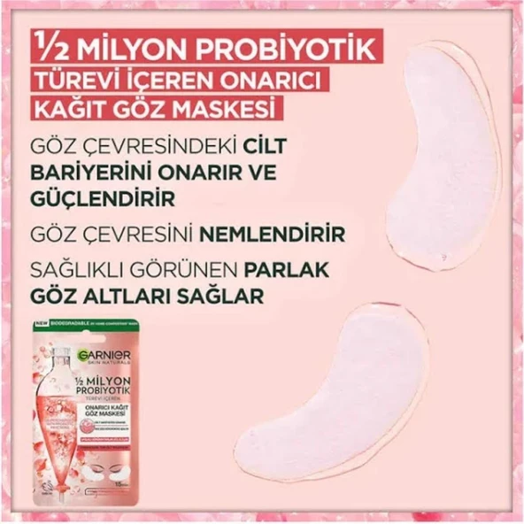 Garnier 1/2 Milyon Probiyotik Türevi Içeren Onarıcı Kağıt Göz Maskesi - 2