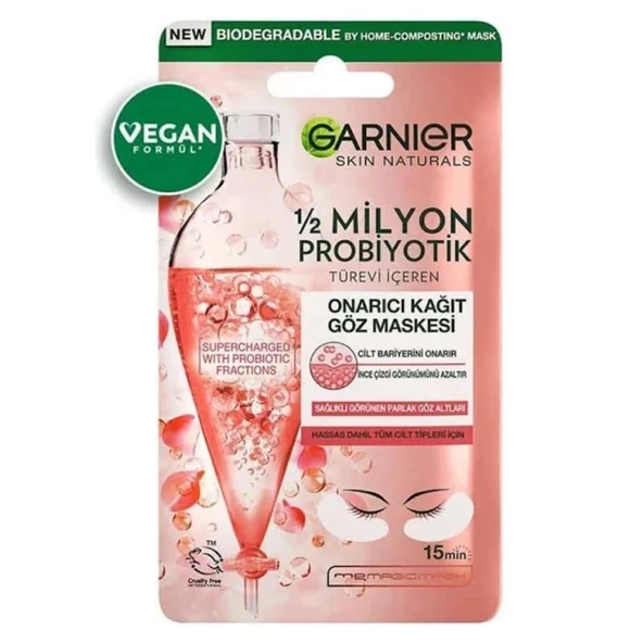 Garnier 1/2 Milyon Probiyotik Türevi Içeren Onarıcı Kağıt Göz Maskesi