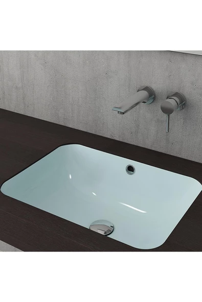 Scala Tezgah Altı Lavabo 55 Cm Mat Buz Mavi 1006-029-0125