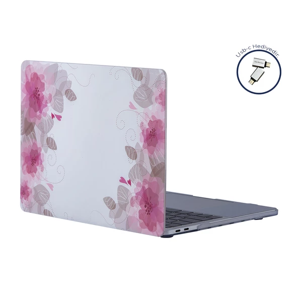Macbook Pro Kılıf 13 inç M1-M2, Flower06NL (Type-c'li Model)A2338 A2289 A2251 A1706-08 A1989 A2159 ile Uyumlu - 5