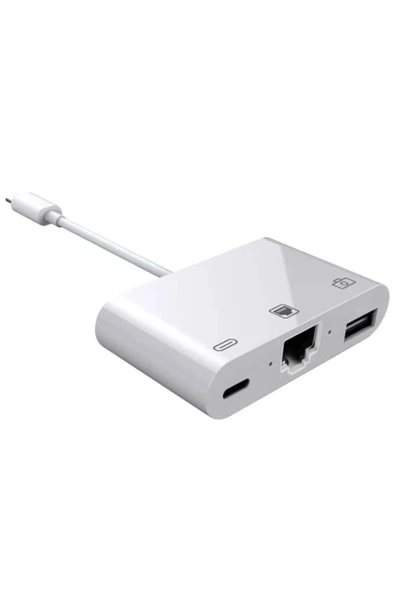 Apple Iphone/ipad Lightning To Ethernet Rj45 Dönüştürücü Adaptörü - 5