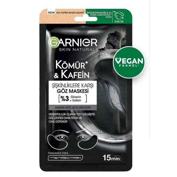 Garnier Göz Şişkinliklerine Karşı Kömür & Kafein Göz Maskesi