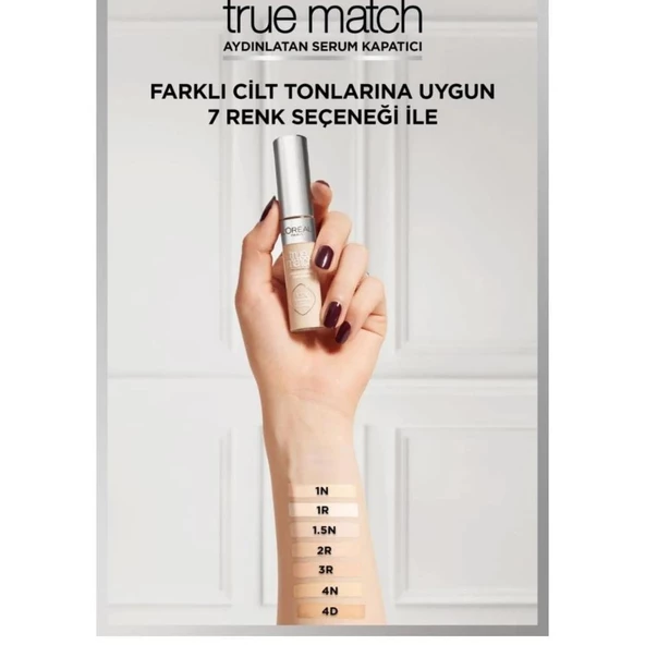 Loreal Paris True Match Aydınlatan Serum Kapatıcı 1,5N Light Clair - 5
