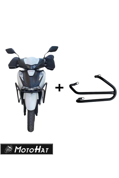 Motohat Motosiklet HONDA SH 125 KORUMA DEMİRİ VE EGZOZ KORUMA BORUSU FULL SET ( VİDA SETİ DAHİL)