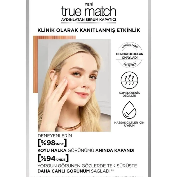 Loreal Paris True Match Aydınlatan Serum Kapatıcı 4D Light Medium - 3