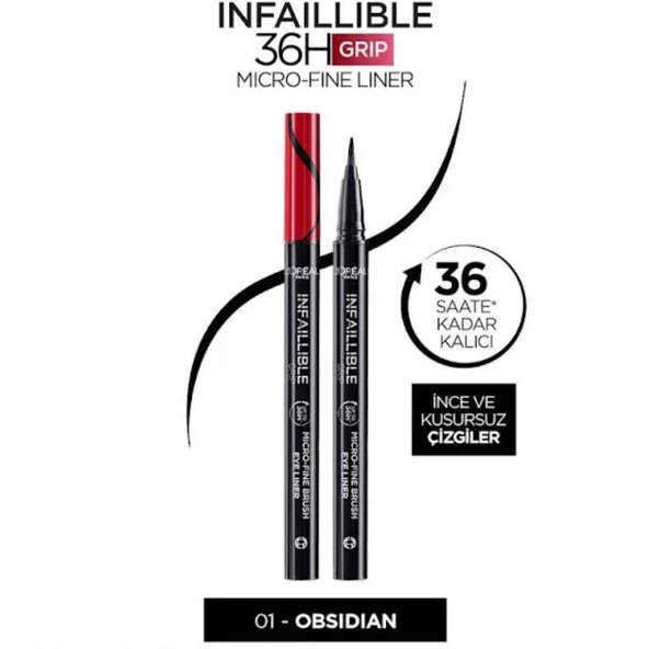 Loreal Paris Infaillible Grip Micro Eyeliner 01 Obsidian