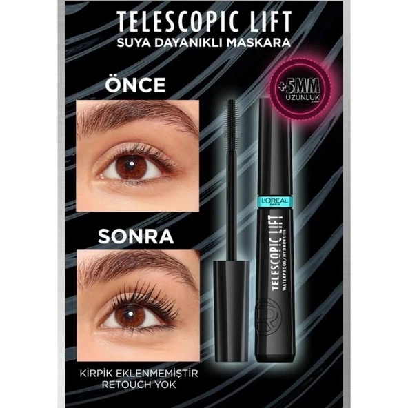 Loreal Paris Telescopic Lift Suya Dayanıklı Maskara - 5