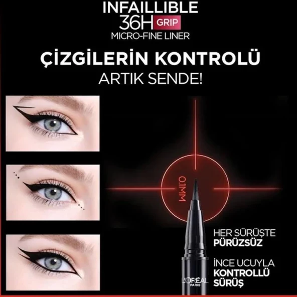 Loreal Paris Infaillible Grip Micro Eyeliner 01 Obsidian - 2