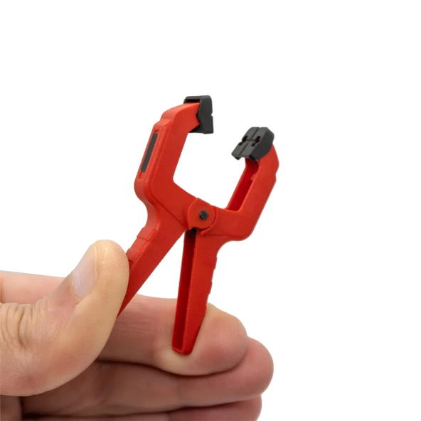 4 ADET Yaylı Kıskaç Mandal El Tip İşkence Mengene Kırmızı Klips Hobi 25 mm 1 inç - 7