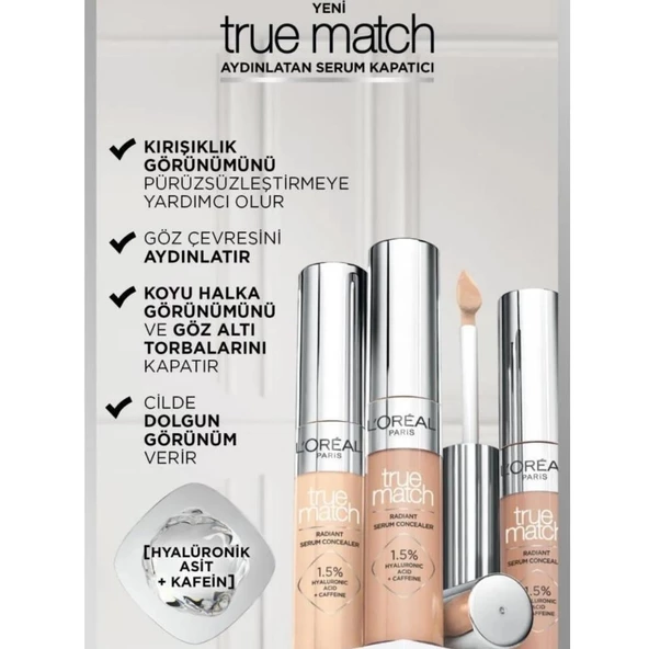 Loreal Paris True Match Aydınlatan Serum Kapatıcı 1,5N Light Clair - 3