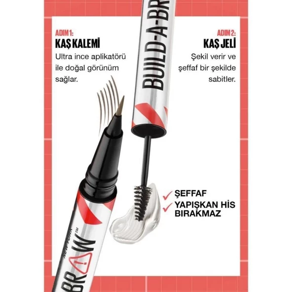Maybelline New York Build a Brow 2in1 Kaş Kalemi ve Jeli Soft Brown - 4