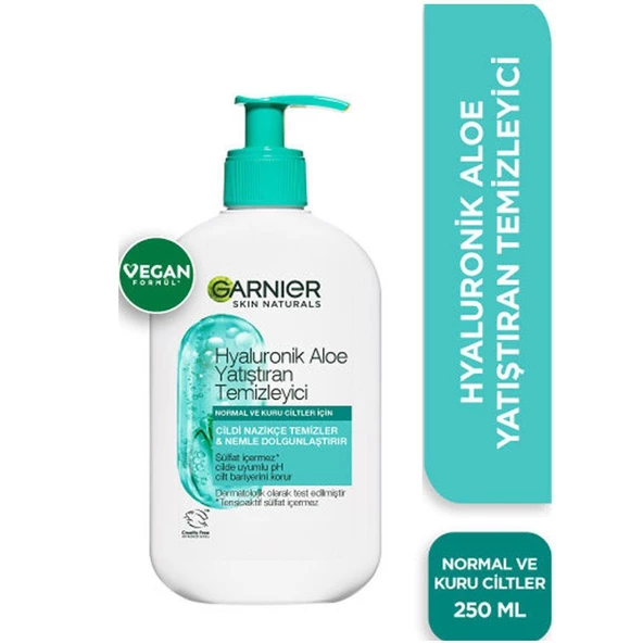 Garnier Hyaluronik Aloe Nemlendiren ve Yatıştıran Temizleyici 250ml