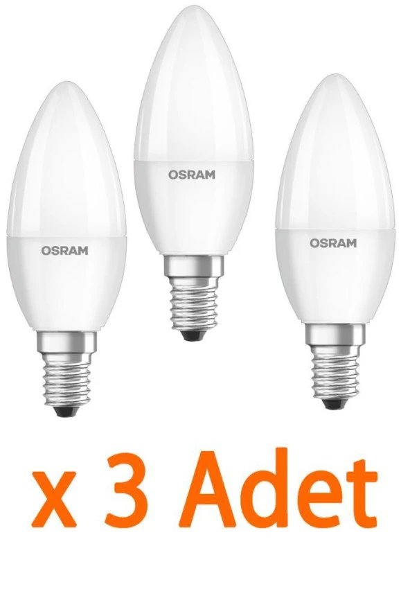 Osram Parathom 4,9-5W (40W) Dim Edilebilir Led Mum Ampul Sarı 2700K (3 Adet)