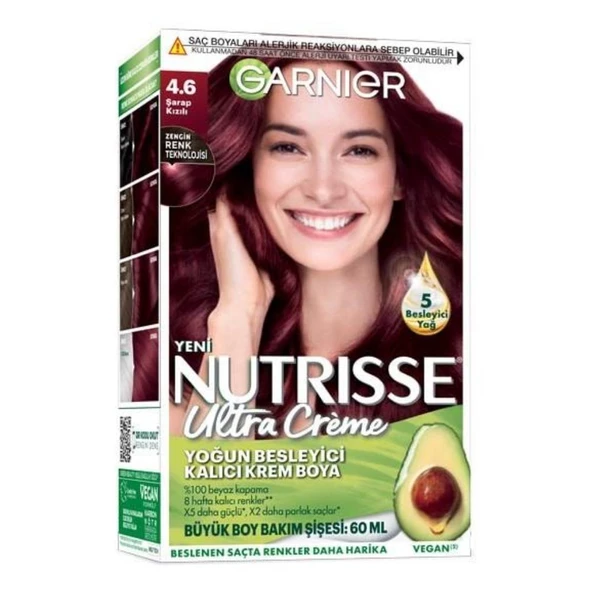 Garnier Nutrisse Ultra Krem Saç Boyası 4-6 Şarap Kızılı