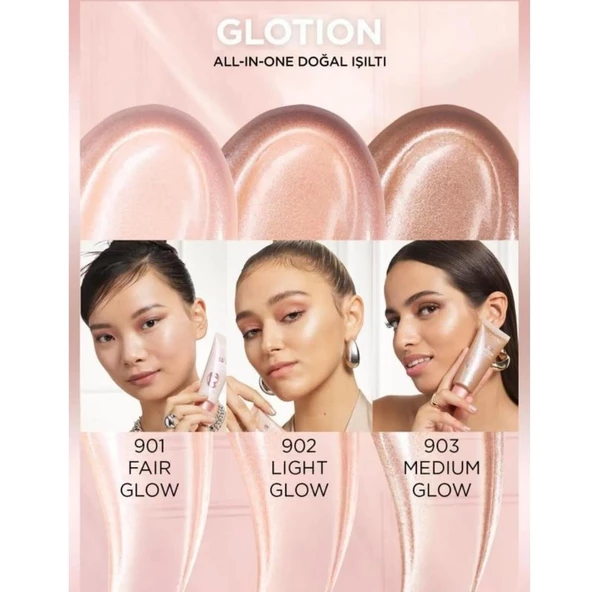 Loreal Paris Glotion All-In-One Doğal Işıltı 901 Fair Glow 40ml - 5