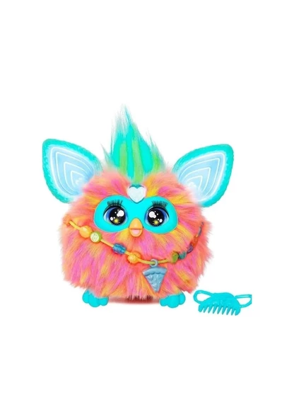 Furby Mercan Renkli Interaktif Pelüş Oyuncak F6744 Lisanslı Ürün