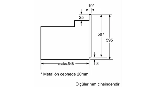 Bosch HBF514BB1T Siyah Ankastre Fırın - 6