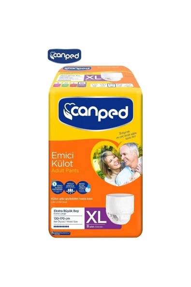 Canped Emici Külot 8 Adet // Xl Bel Ölçüsü : 130 - 170 Cm