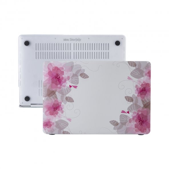 Macbook Air Kılıf 13 inç Flower06NL (Eski USB'li Model 2010-2017) A1369 A1466 ile Uyumlu