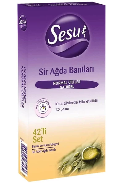 Sesu Ağda Bandı Natural Normal Ciltler 42'li Kategori: Ağda Bandı