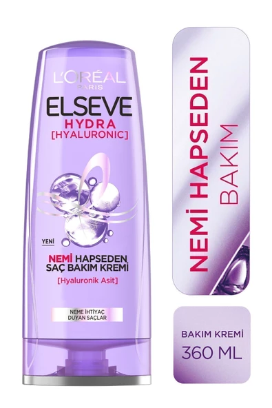 ELSEVE Hydra [hyaluronic] Nemi Hapseden Saç Bakım Kremi 360 ml