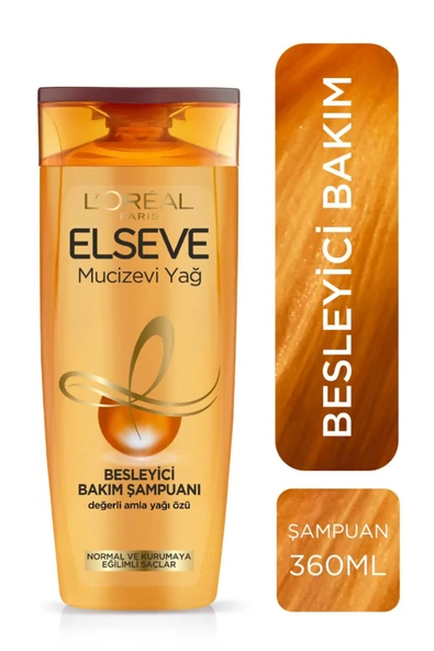 ELSEVE L'oréal Paris Mucizevi Yağ Besleyici Bakım Şampuanı 360 Ml