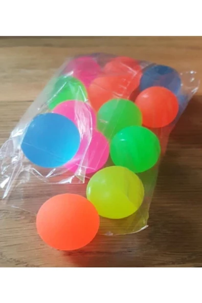 burak toys 10 Adet-30mm Zıpzıp Renkli Toplar- Zıplayan Top - 2