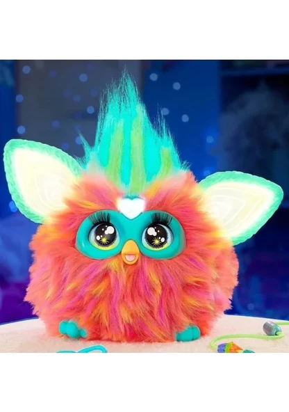 Furby Mercan Renkli Interaktif Pelüş Oyuncak F6744 Lisanslı Ürün - Resim 5