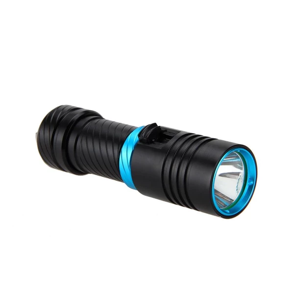 Valkyrie Profesyonel Şarjlı Su Altı Dalış Feneri Metal Kasa Yüksek Aydınlatma Su Geçirmez  2000mAh Kutulu