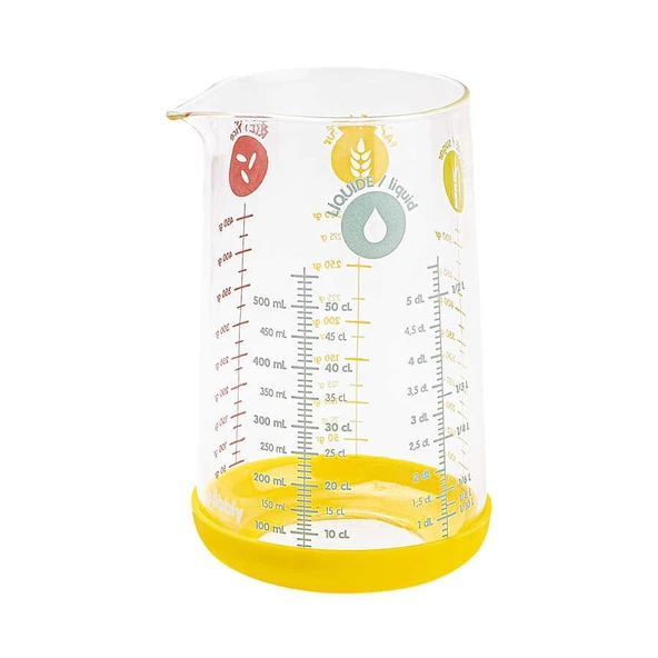 TANTİTONİ SARI BOROSİLİKAT CAM SÜRAHİ-ÖLÇÜ KABI 500ML