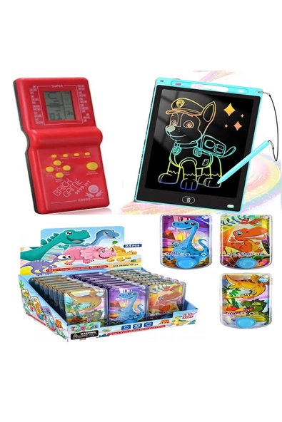 MyClean klasik nostaljik tetris , renkli dijital çizim tablet suda halka geçirme üçlü set eğlence 1 er adet