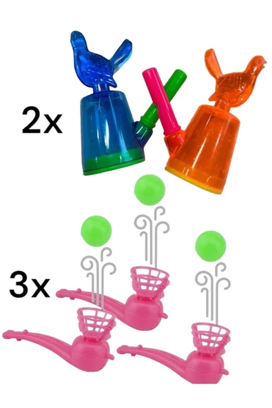 ERGOTYPE Oral Motor Beceri Seti 3’lü Üflemeli Uçan Top 2'li Sulu Kanarya