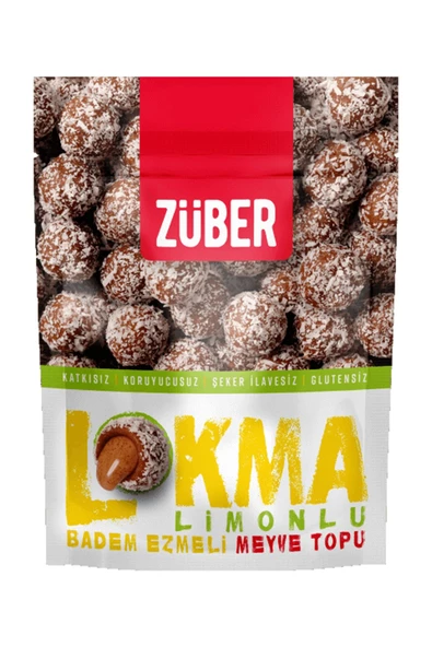 Züber Lokma Limonlu Badem Ezmeli Meyve Top 96 Gr.