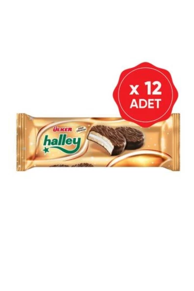 Ülker Halley Sütlü Çikolata Kaplı Bisküvi 8li 240gr (12 ADET KOLİ) - 2